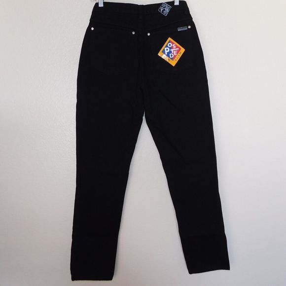Women's Vintage 90s Posted Jeans Slim Size 11 NWT New 31x34 Black 932037L - Picture 4 of 11